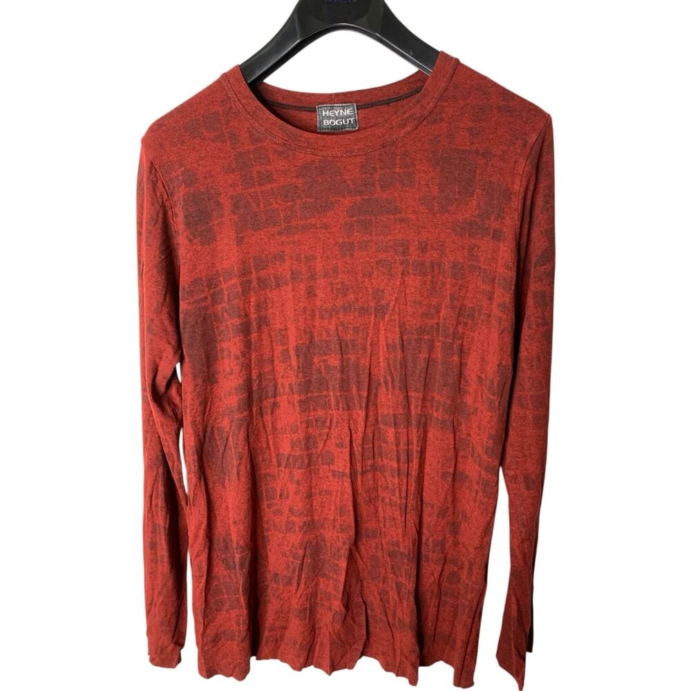 Heyne Bogut lagenlook long sleeve shirt red women's